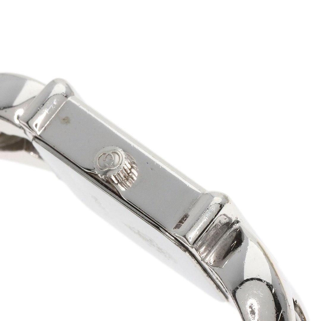 GUCCI Watches Quartz 1800L Stainless Steel , Stainless Steel Silver Square face white dial Women Used Authentic