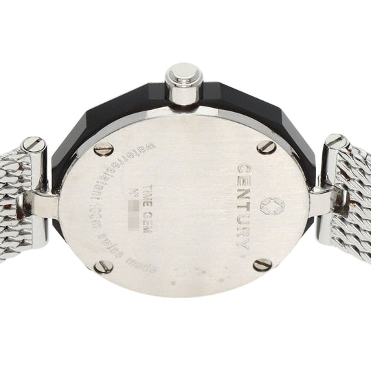 CENTURY Watches Quartz Stainless Steel , Stainless Steel Silver Plat im time Pink shell dial Women Used Authentic