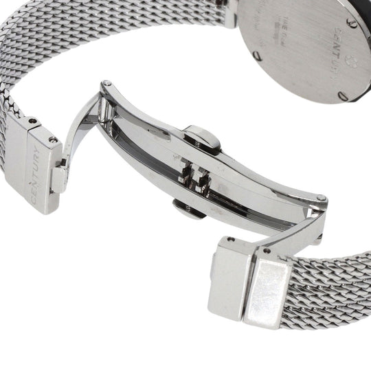 CENTURY Watches Quartz Stainless Steel , Stainless Steel Silver Plat im time Pink shell dial Women Used Authentic