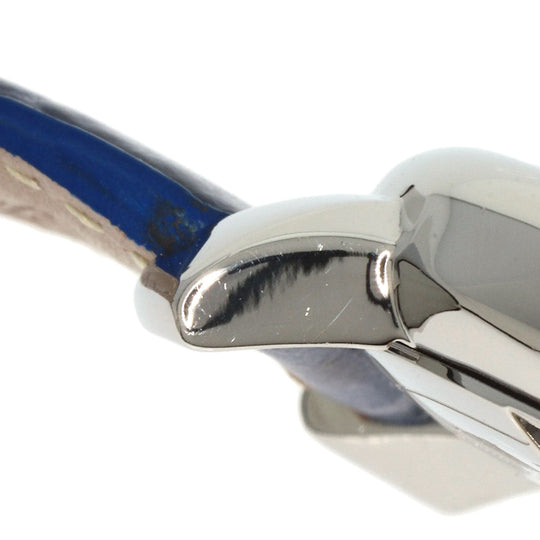 Gaga Milano Watches Quartz Stainless Steel, Leather Silver Manuare 1.6 " White shell dial Women Used Authentic