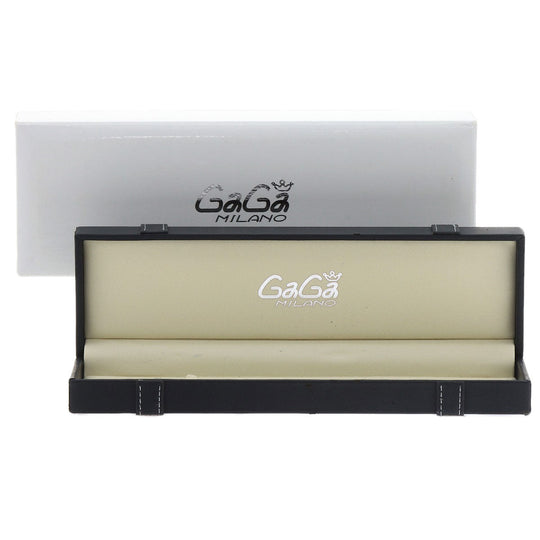 Gaga Milano Watches Quartz Stainless Steel, Leather Silver Manuare 1.6 " White shell dial Women Used Authentic