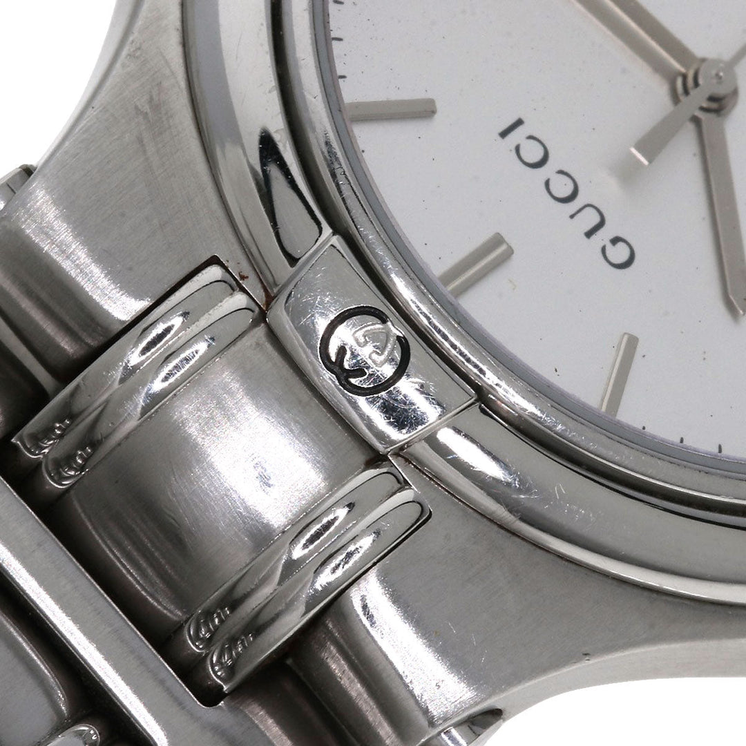 GUCCI Watches Quartz 9040M Stainless Steel Silver Round face Silver dial