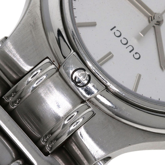 GUCCI Watches Quartz 9040M Stainless Steel Silver Round face Silver dial