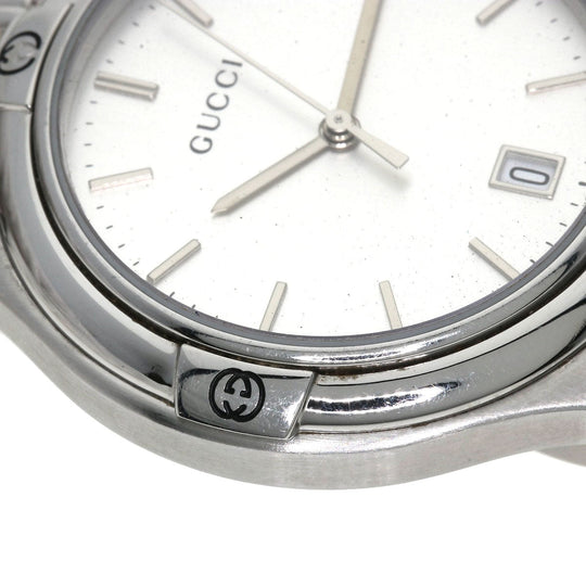 GUCCI Watches Quartz 9040M Stainless Steel Silver Round face Silver dial