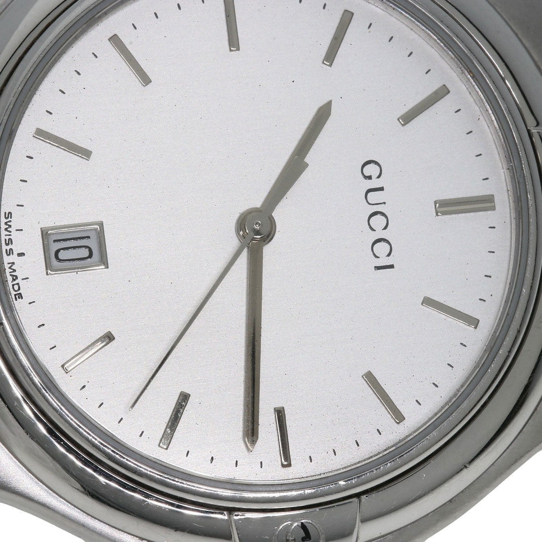 GUCCI Watches Quartz 9040M Stainless Steel Silver Round face Silver dial