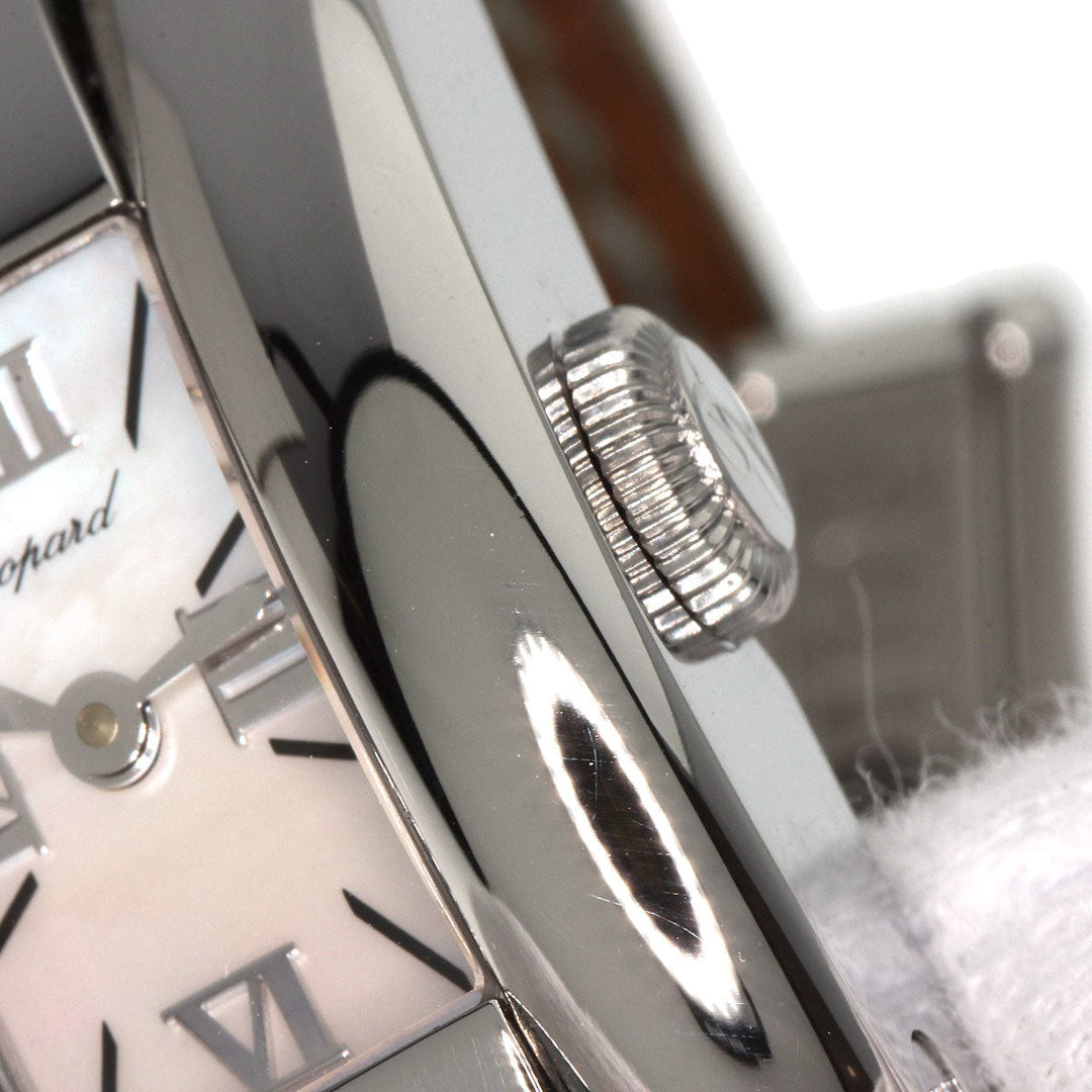 Chopard Watches Quartz 41/8443 Stainless Steel, Leather Silver La Strada White shell dial Women Used Authentic