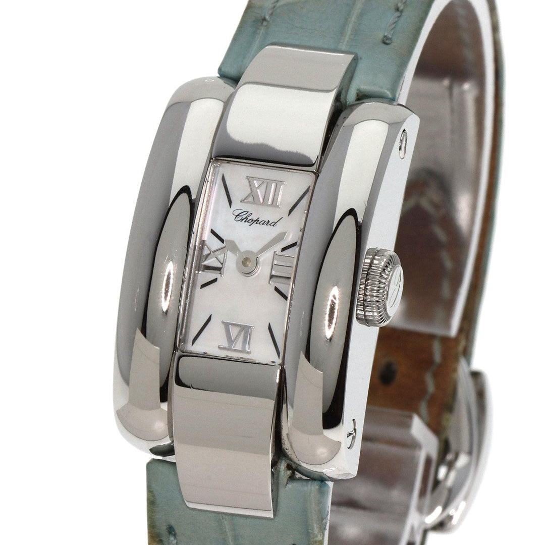 Chopard Watches Quartz 41/8443 Stainless Steel, Leather Silver La Strada White shell dial Women Used Authentic