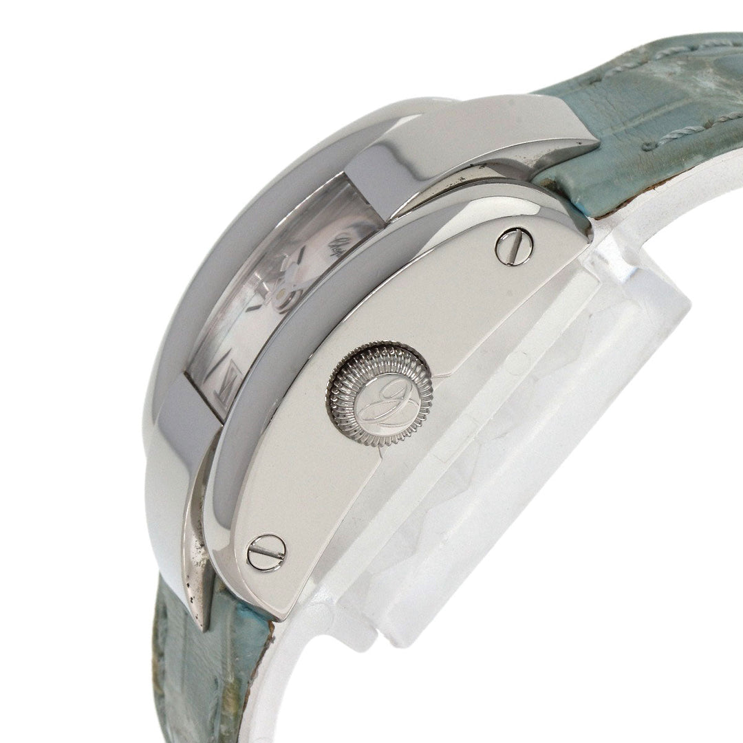 Chopard Watches Quartz 41/8443 Stainless Steel, Leather Silver La Strada White shell dial Women Used Authentic