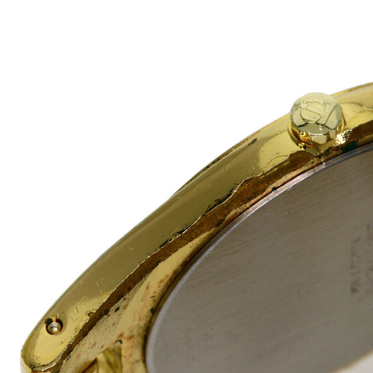 Baume & Mercier Watches Quartz Gold Plated , Gold Plated gold Linea white dial Women Used Authentic
