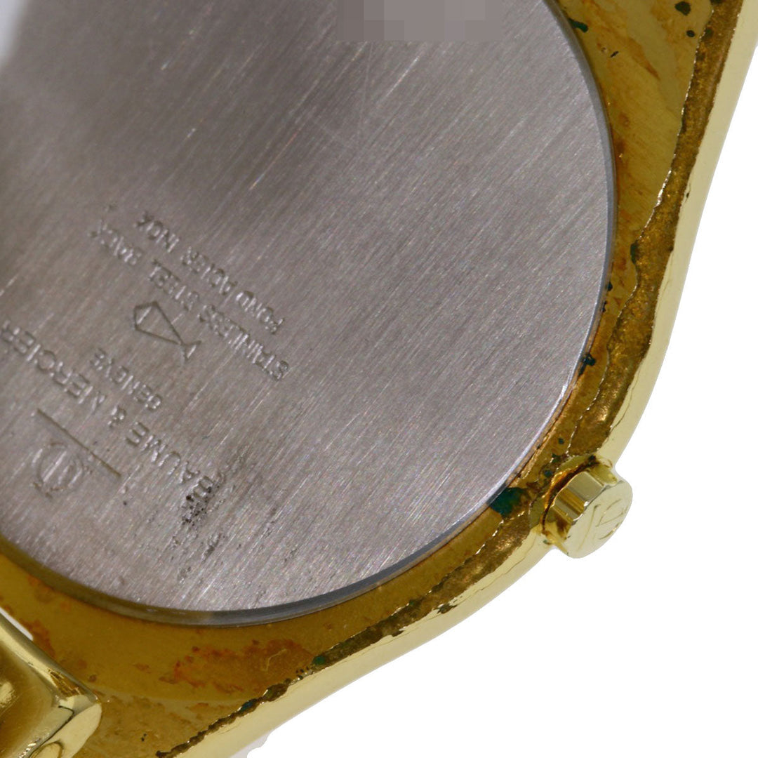 Baume & Mercier Watches Quartz Gold Plated , Gold Plated gold Linea white dial Women Used Authentic