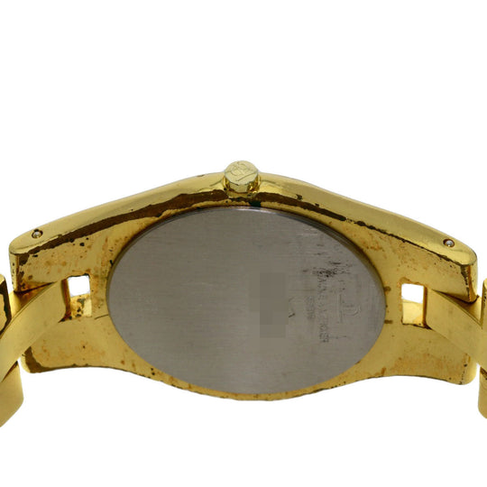 Baume & Mercier Watches Quartz Gold Plated , Gold Plated gold Linea white dial Women Used Authentic