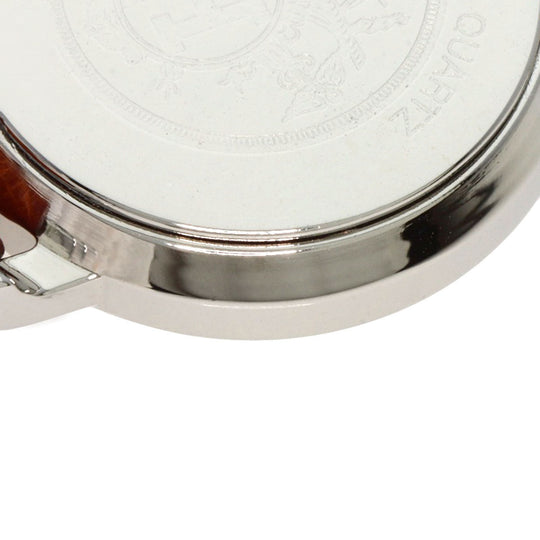 HERMES Watches Quartz Stainless Steel, Leather Silver Serie white dial Women Used Authentic