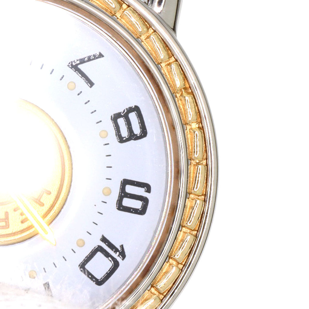 HERMES Watches Quartz Stainless Steel, Leather Silver Serie white dial Women Used Authentic
