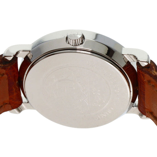 HERMES Watches Quartz Stainless Steel, Leather Silver Serie white dial Women Used Authentic