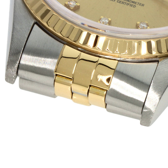 ROLEX Watches Mechanical Automatic 16233G Stainless Steel gold Datejust 10P Diamond Champagne Gold dial