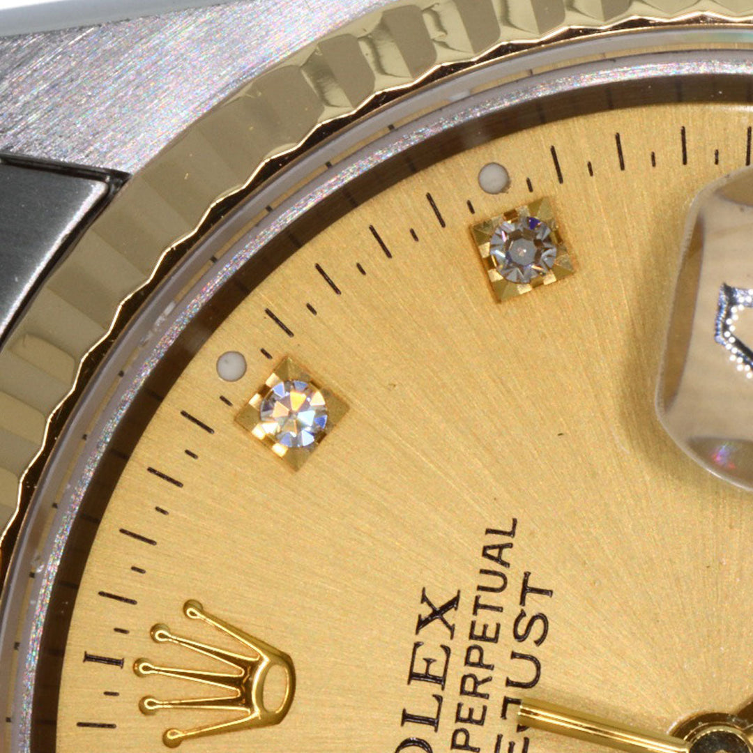 ROLEX Watches Mechanical Automatic 16233G Stainless Steel gold Datejust 10P Diamond Champagne Gold dial