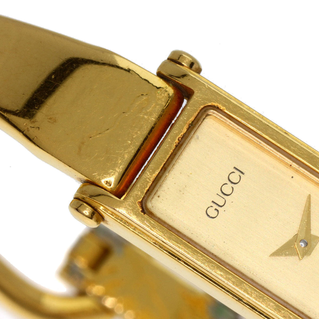 GUCCI Watches Quartz 1500L Gold Plated gold Square face gold dial