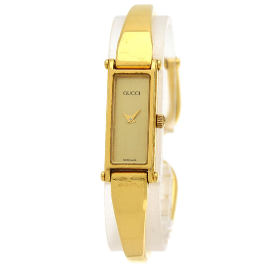 GUCCI Watches Quartz 1500L Gold Plated gold Square face gold dial