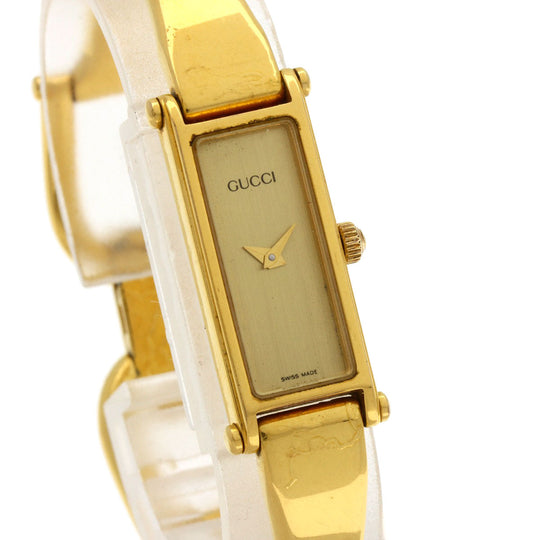 GUCCI Watches Quartz 1500L Gold Plated gold Square face gold dial