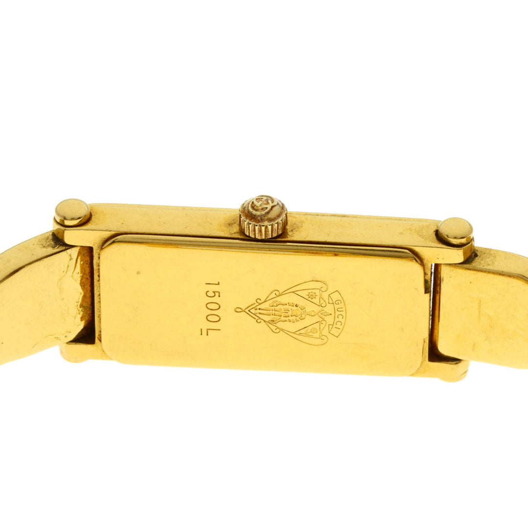 GUCCI Watches Quartz 1500L Gold Plated gold Square face gold dial