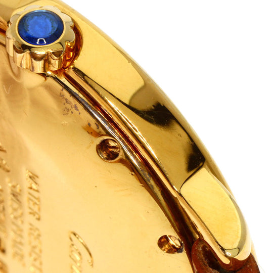 CARTIER Watches Quartz Gold Plated, Leather gold Mast 2 Rondo white dial Boys Used Authentic