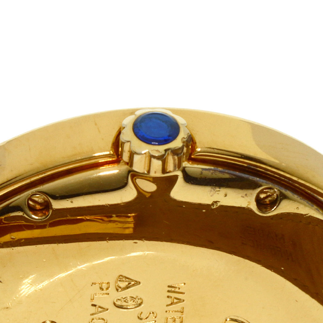 CARTIER Watches Quartz Gold Plated, Leather gold Mast 2 Rondo white dial Boys Used Authentic