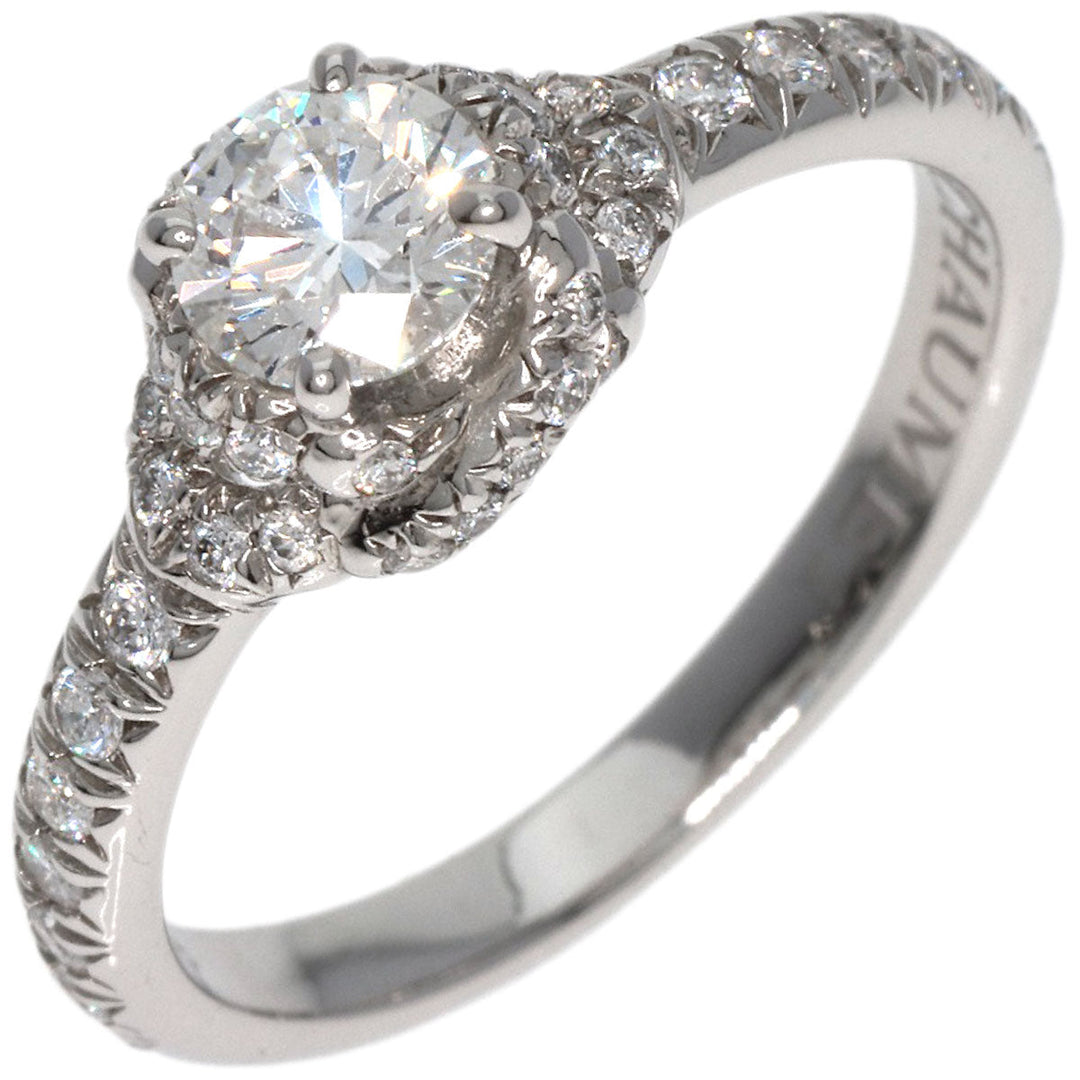 Chaumet Ring PT950 Silver Lien D'Amour Diamond Women Used Authentic