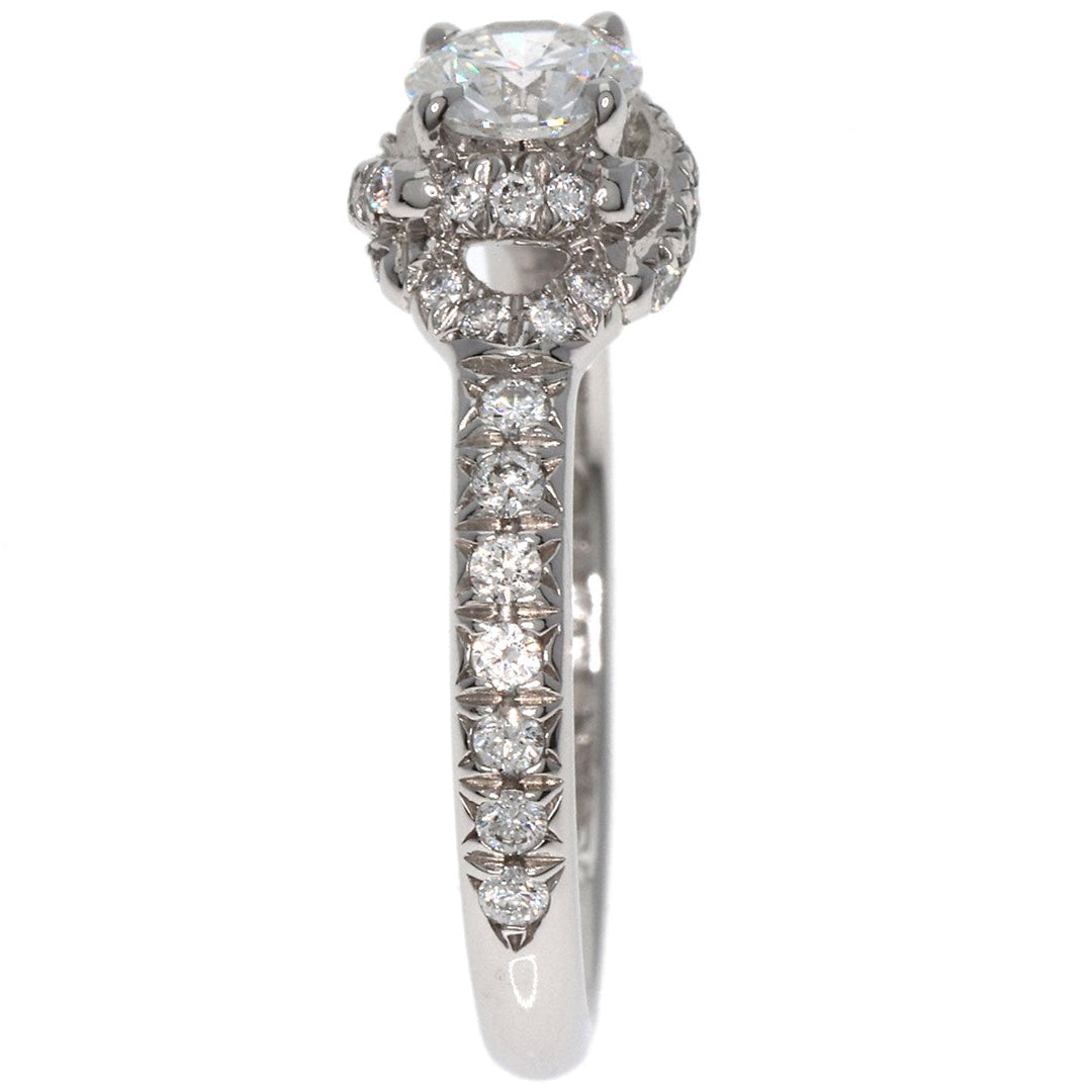 Chaumet Ring PT950 Silver Lien D'Amour Diamond Women Used Authentic