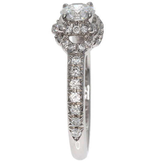 Chaumet Ring PT950 Silver Lien D'Amour Diamond Women Used Authentic