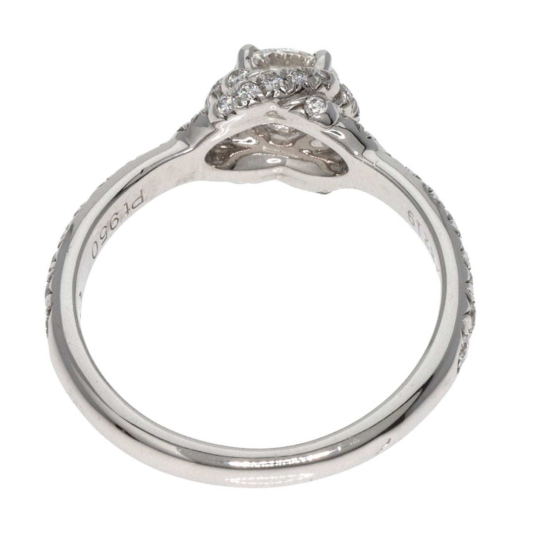 Chaumet Ring PT950 Silver Lien D'Amour Diamond Women Used Authentic