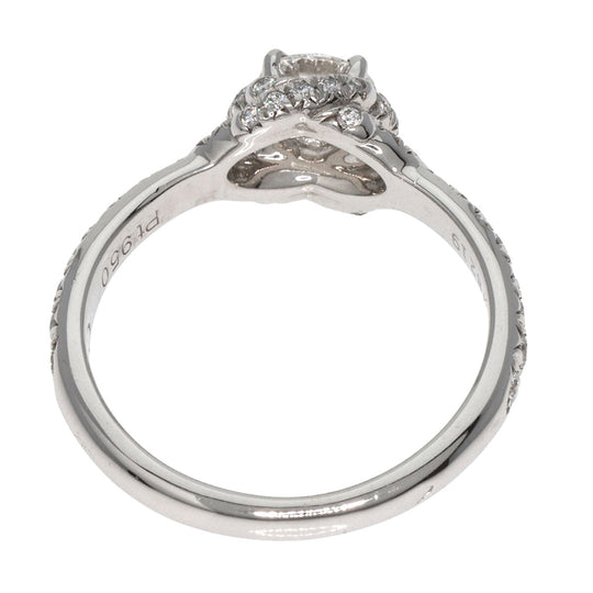 Chaumet Ring PT950 Silver Lien D'Amour Diamond Women Used Authentic