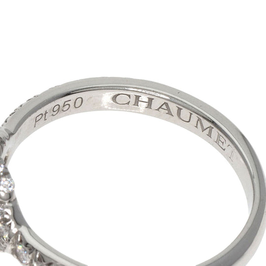 Chaumet Ring PT950 Silver Lien D'Amour Diamond Women Used Authentic