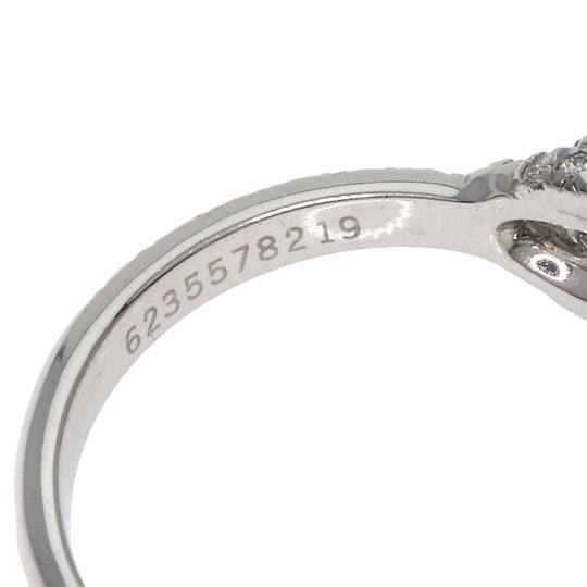 Chaumet Ring PT950 Silver Lien D'Amour Diamond Women Used Authentic