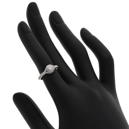 Chaumet Ring PT950 Silver Lien D'Amour Diamond Women Used Authentic