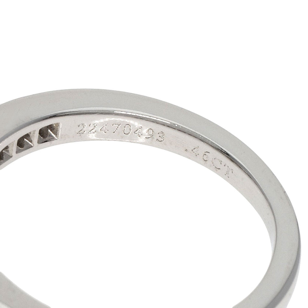 TIFFANY&Co. Ring PT950 Silver Ribbon motif Diamond