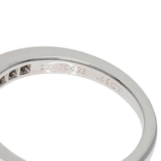 TIFFANY&Co. Ring PT950 Silver Ribbon motif Diamond