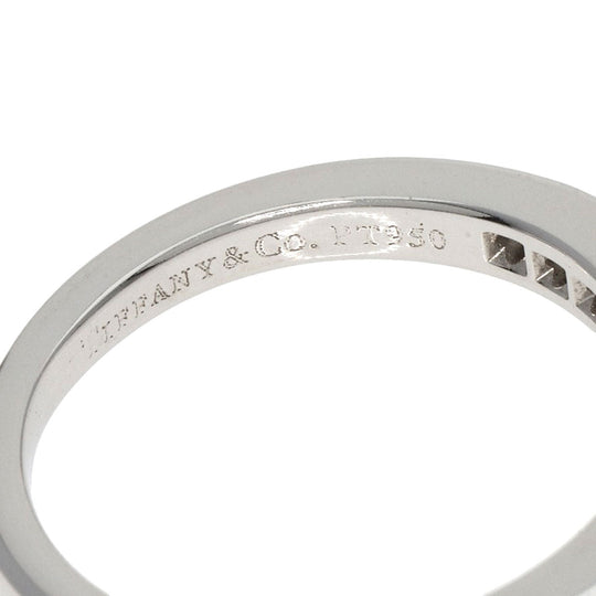 TIFFANY&Co. Ring PT950 Silver Ribbon motif Diamond