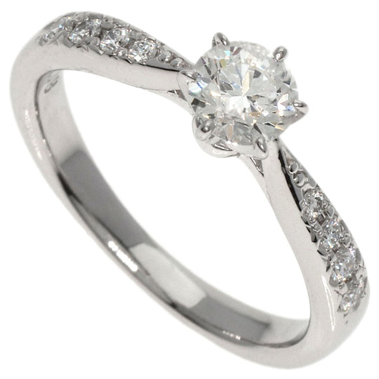 TASAKI Ring PT950 Silver 1P diamond Women Used Authentic