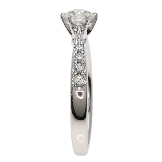TASAKI Ring PT950 Silver 1P diamond Women Used Authentic