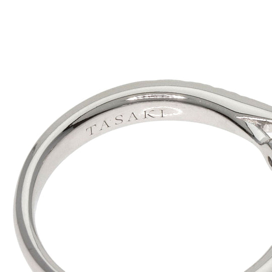 TASAKI Ring PT950 Silver 1P diamond Women Used Authentic