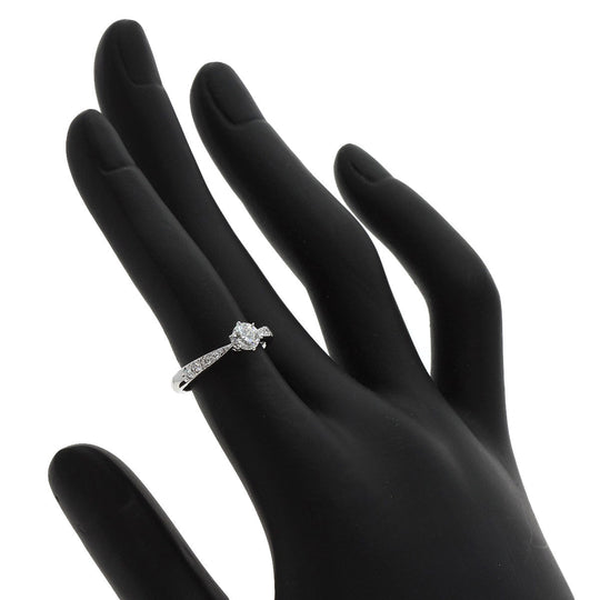 TASAKI Ring PT950 Silver 1P diamond Women Used Authentic