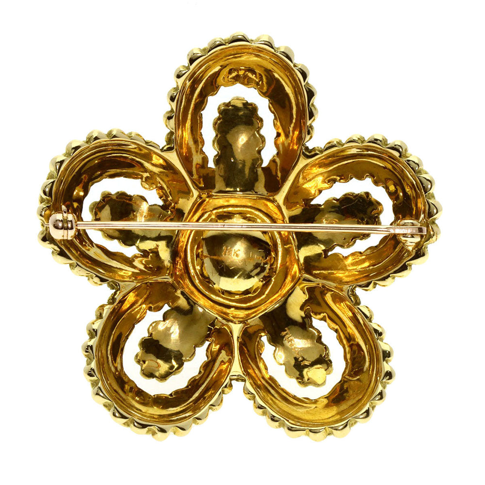 TIFFANY&Co. Brooch 18K Yellow Gold gold Flower motif
