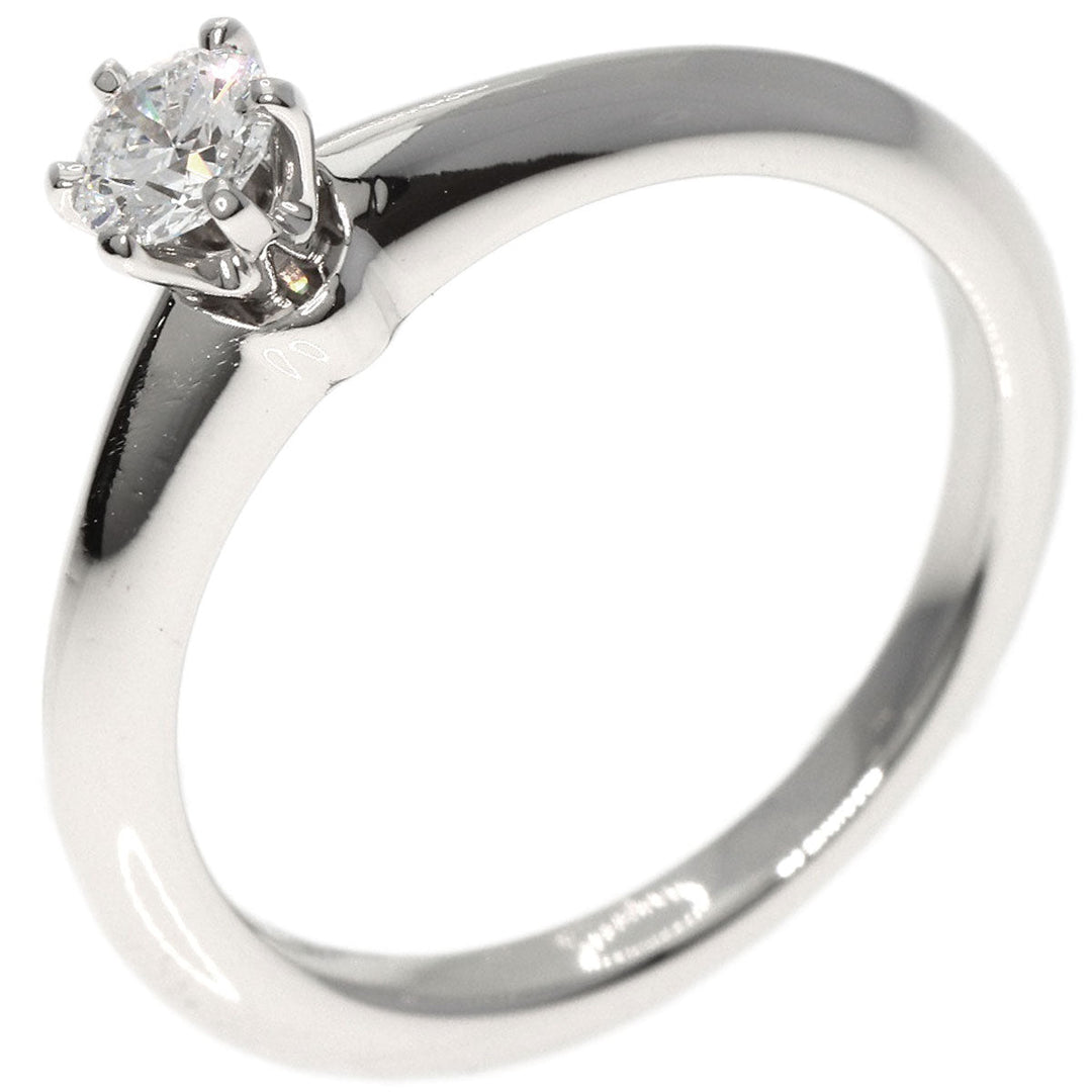 TIFFANY&Co. Ring PT950 Silver diamond Women Used Authentic
