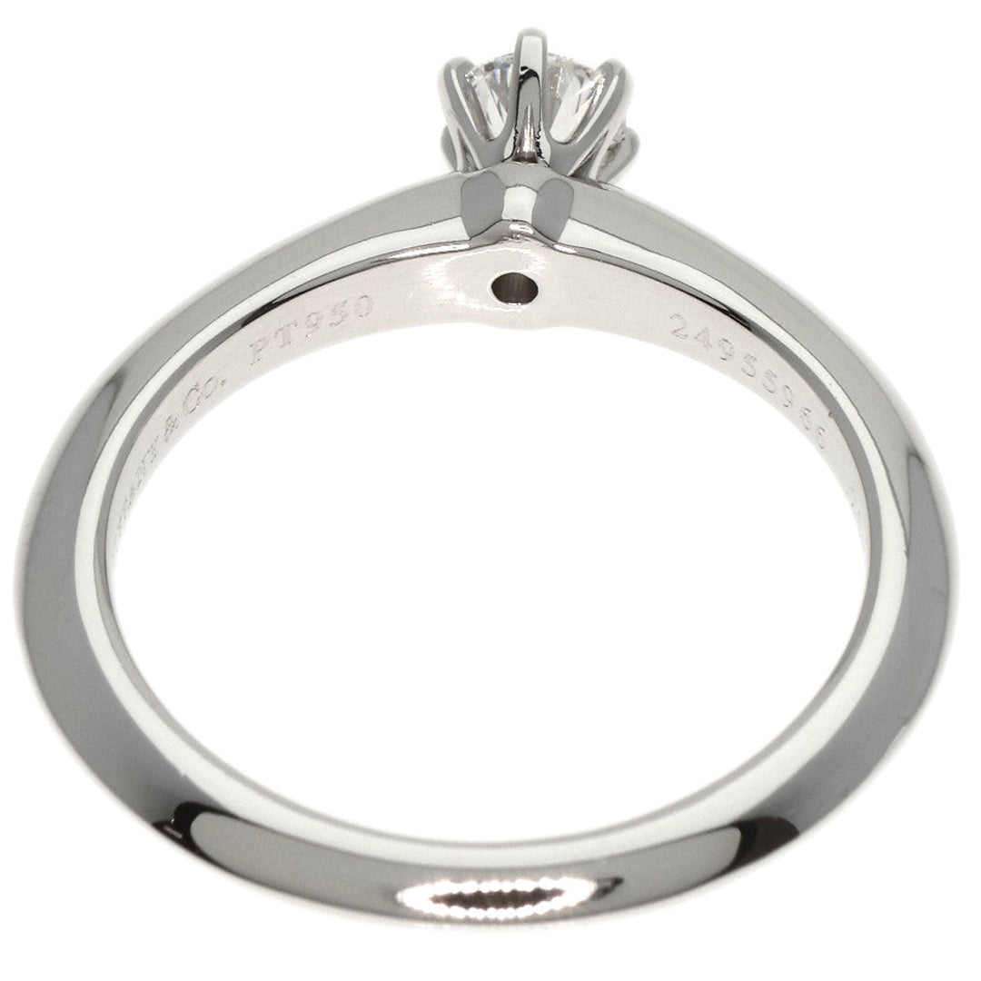 TIFFANY&Co. Ring PT950 Silver diamond Women Used Authentic