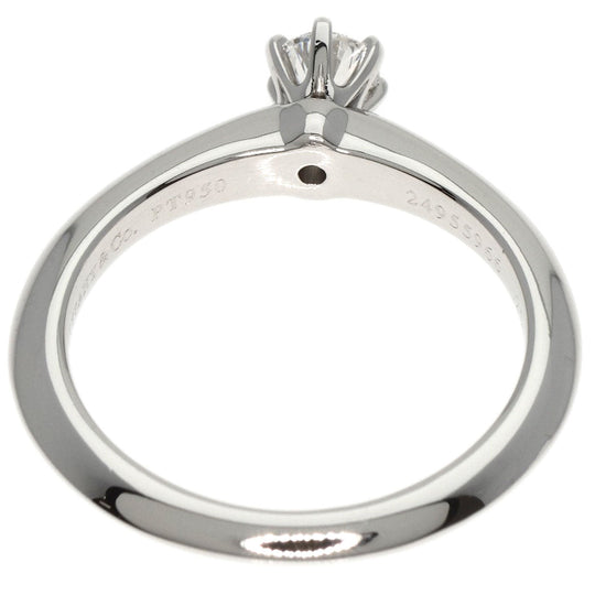 TIFFANY&Co. Ring PT950 Silver diamond Women Used Authentic