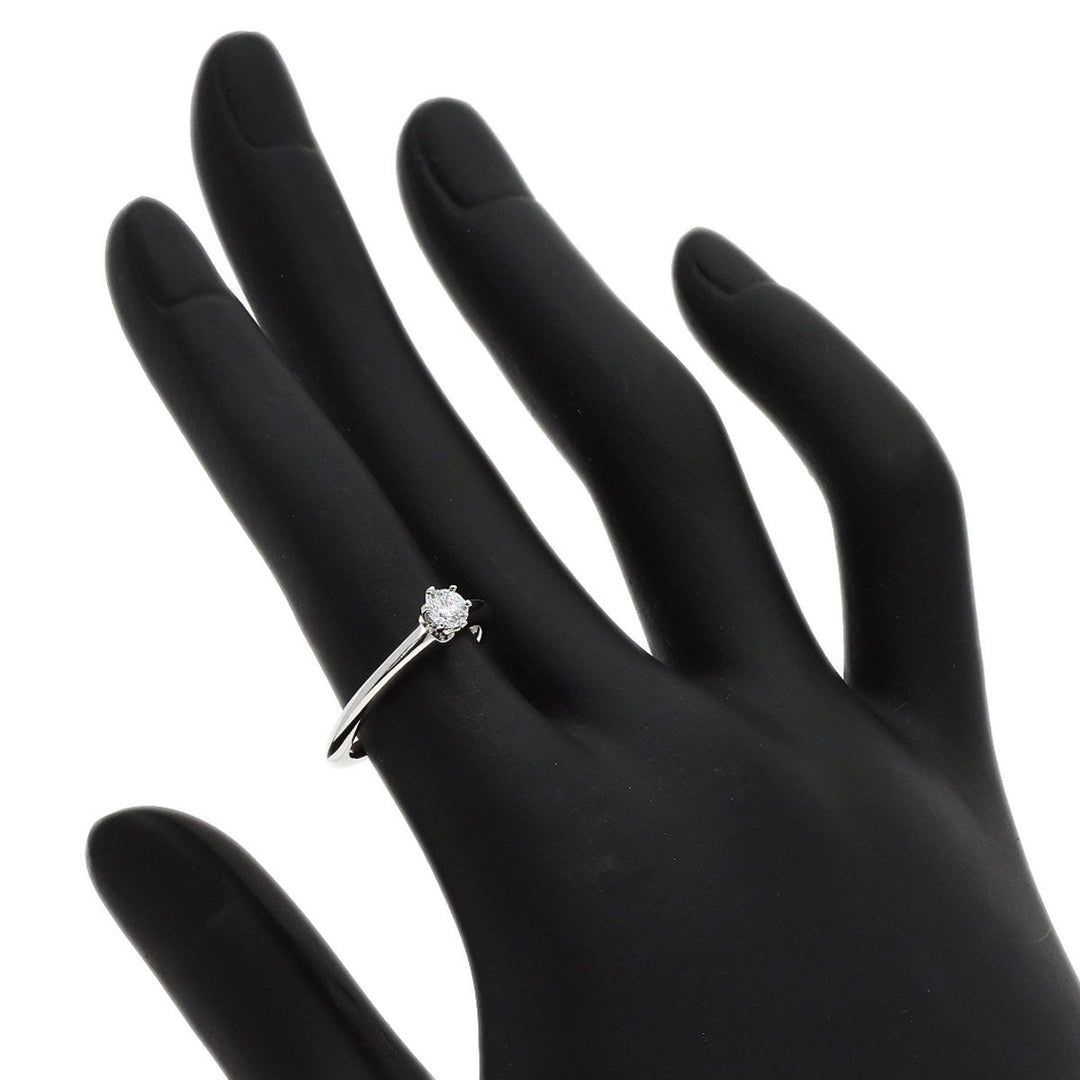 TIFFANY&Co. Ring PT950 Silver diamond Women Used Authentic