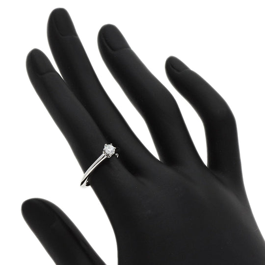 TIFFANY&Co. Ring PT950 Silver diamond Women Used Authentic