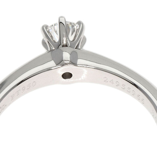 TIFFANY&Co. Ring PT950 Silver diamond Women Used Authentic