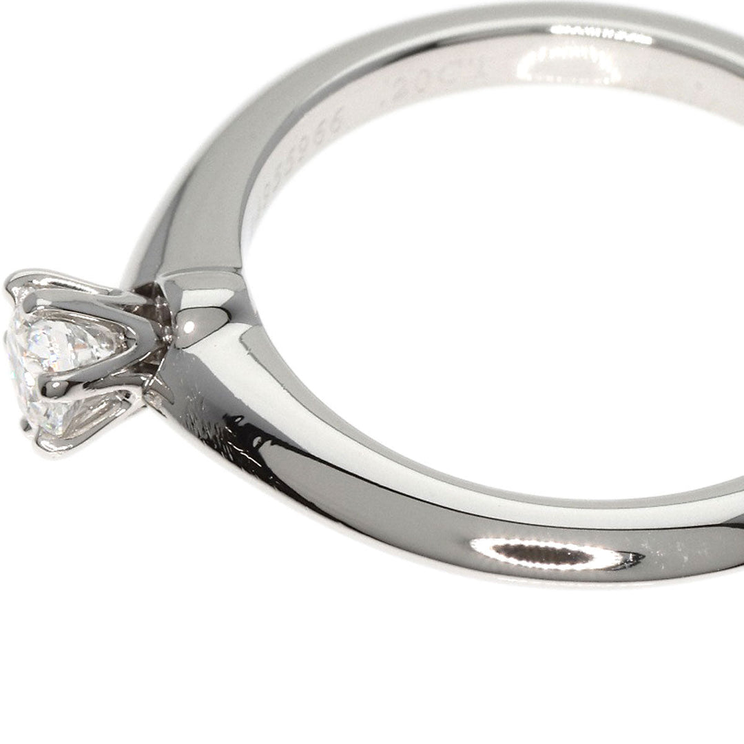TIFFANY&Co. Ring PT950 Silver diamond Women Used Authentic