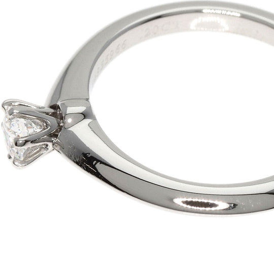 TIFFANY&Co. Ring PT950 Silver diamond Women Used Authentic